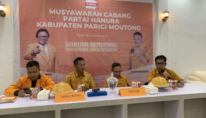 DPD Hanura Sulteng Dorong Pengurus Baru Raih Kejayaan Partai