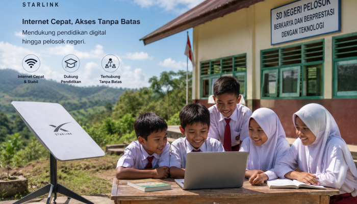 Pemerataan Pendidikan Digital, Sekolah Terpencil Parimo Dilengkapi Starlink