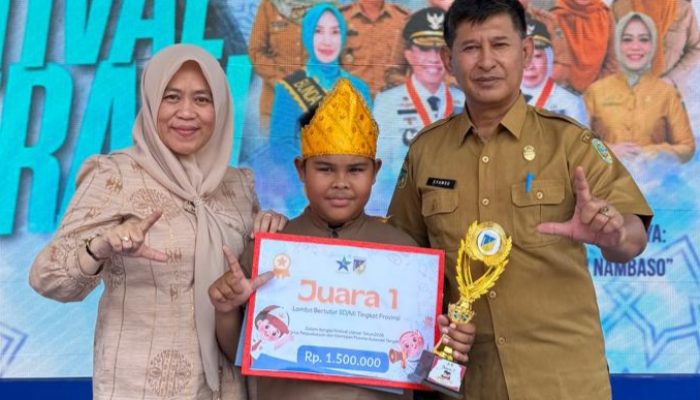 Siswa SD Muhammadiyah Pelawa Juara 1 Lomba Bertutur Tingkat Sulteng